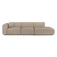 SOFA 5-Sitzer Bouclé-Stoff Taupe 310cm - Taupe, Textil (310/73/96cm) - Sia Home