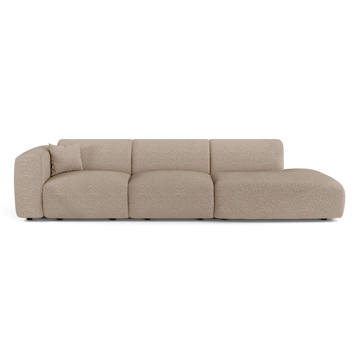 SOFA 5-Sitzer Bouclé-Stoff Taupe 310cm - Taupe, Textil (310/73/96cm) - Sia Home