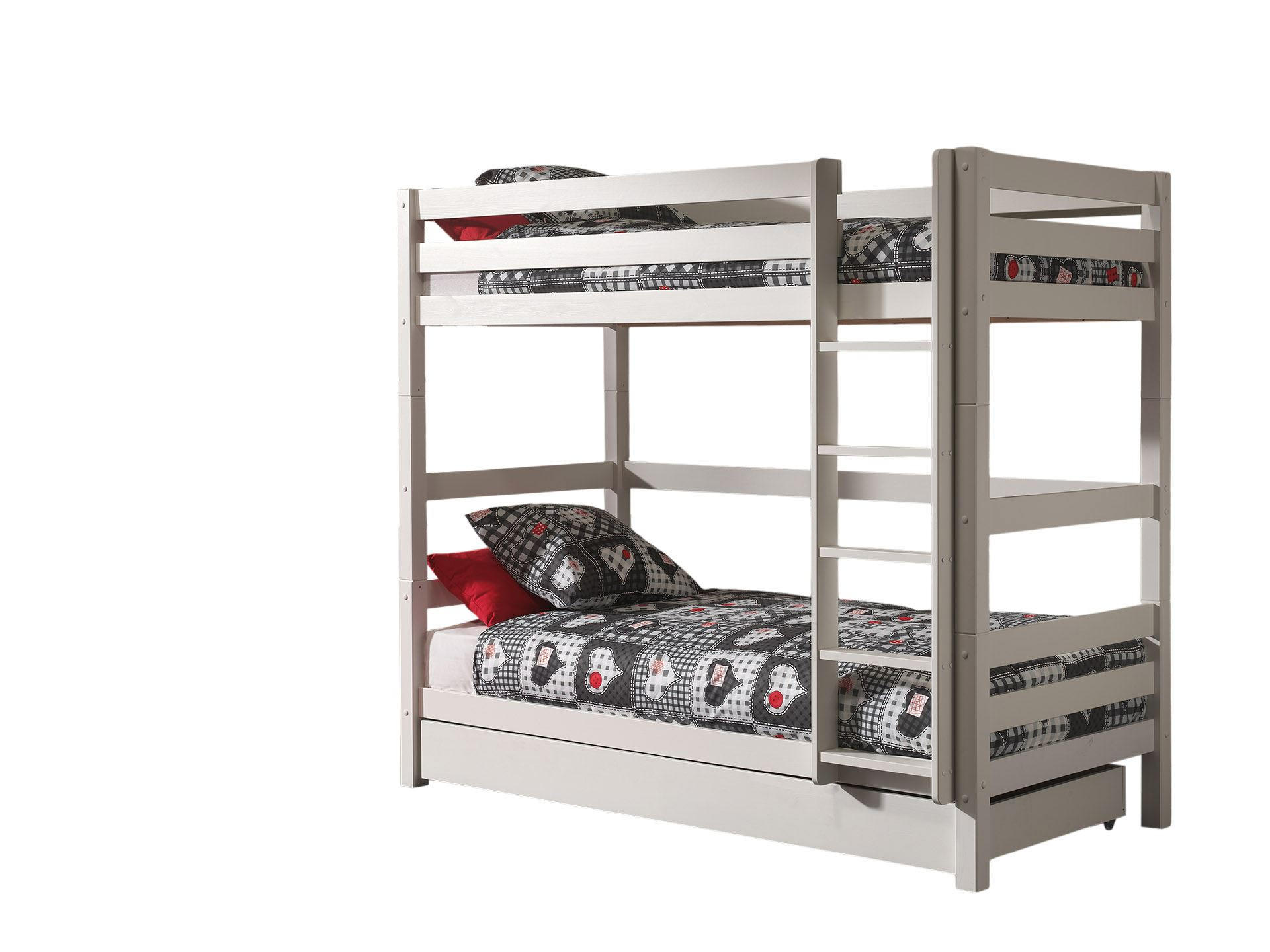 ETAGENBETT Karolina 210x161x105 aus Massivholz in Weiß - Weiß, Holz (90/200cm) - 58aufmkessel