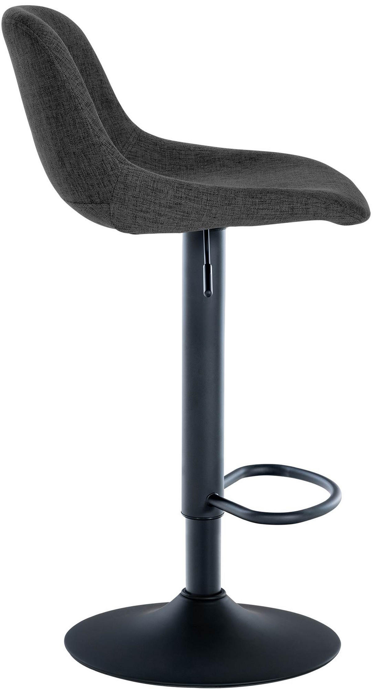 BARHOCKER 2er Set Lotus Stoff schwarz - Schwarz, Textil/Metall (43/103/49cm) - TPFLiving
