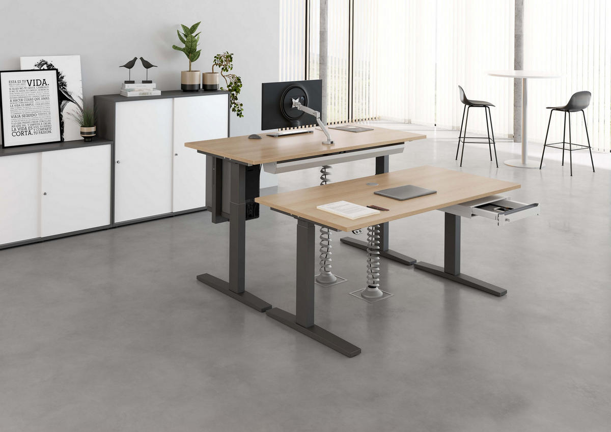 STEHTISCH eckig STH 80/80/111,6 cm in Ahornfarben/Chrom - Chromfarben/Ahornfarben, Holzwerkstoff (80/80/111.6cm) - bümö