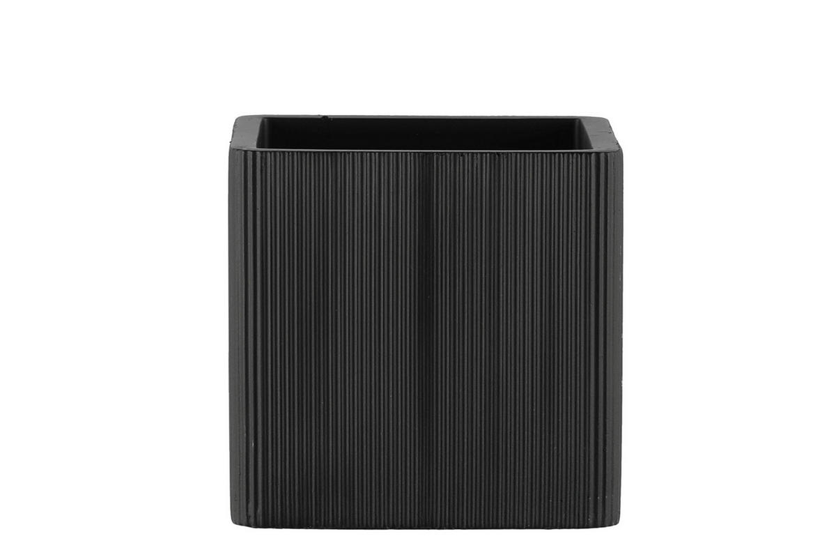 BADACCESSOIRES-BEHÄLTER Garbo 9/9/10,5 cm - Schwarz, Kunststoff (9/10.5/9cm)