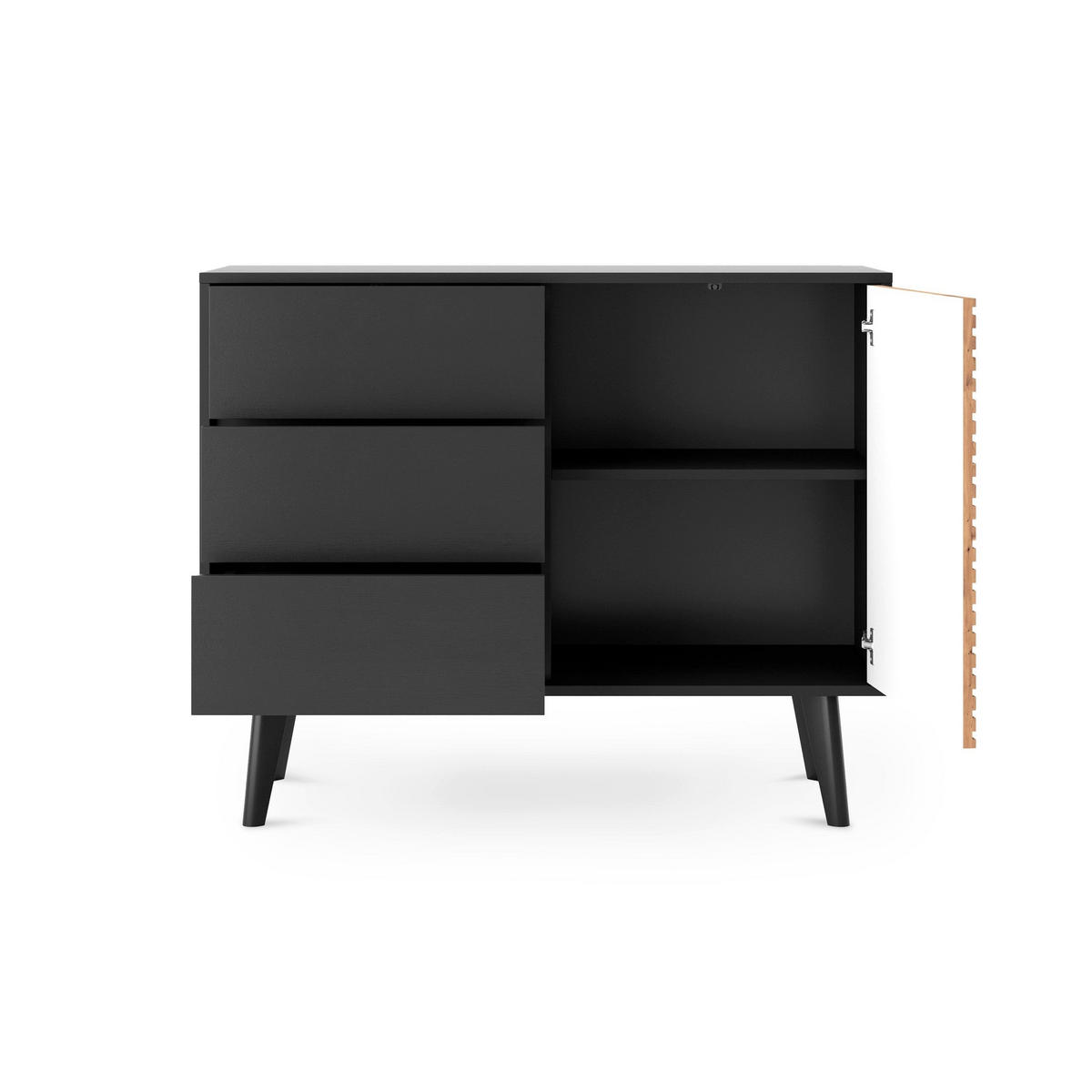 KOMMODE Las - Braun, Holzwerkstoff (104/83/39cm) - Pillovely