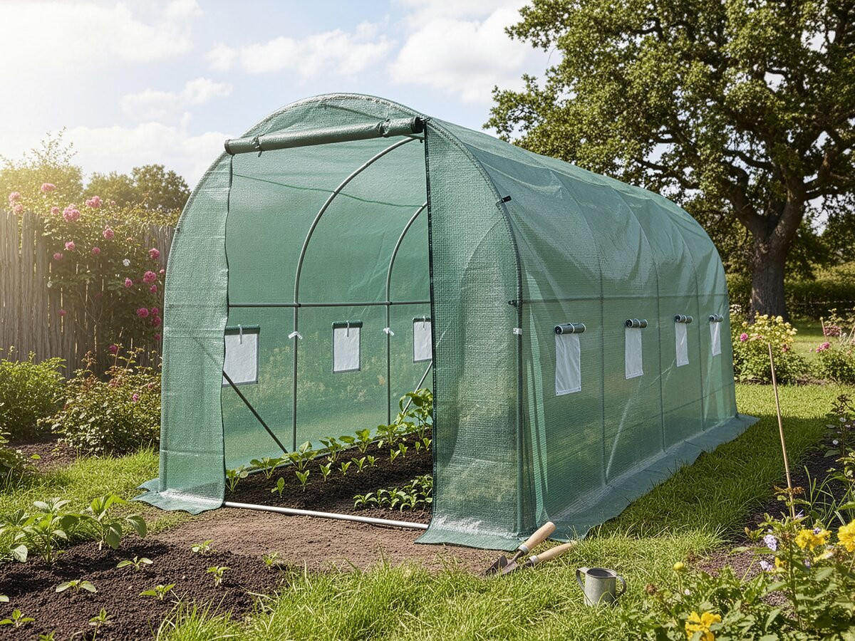 GEWÄCHSHAUSFOLIE lys Grün - Grün, Kunststoff (200/180/450cm) - Habitat Garten