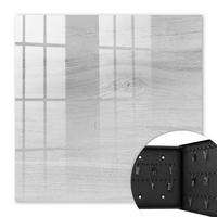 SCHLÜSSELBOX Schwarz 30x30 cm- Türöffnung nach rechts - Holzmuster - Grau, Metall (30/30/5cm) - TULUP
