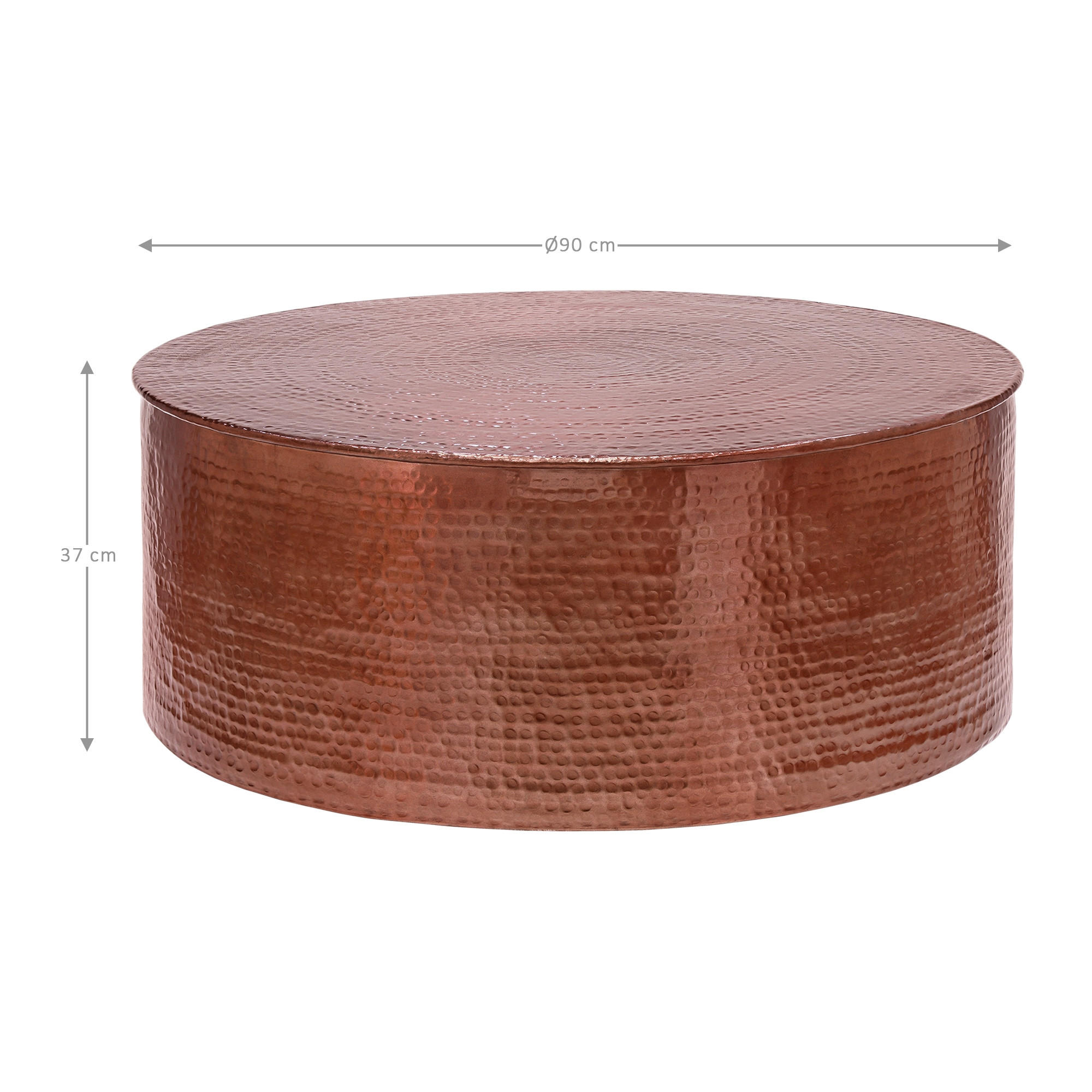 Thumbnail - Womo-Design Couchtisch, Bronze, Metall, 90x37x90 cm, Wohnzimmer, Wohnzimmertische, Couchtische