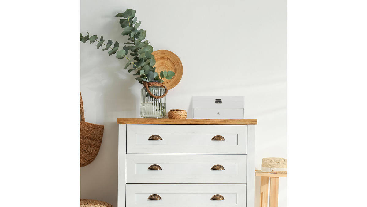 BRILLENBOX - Multicolor, Glas/Holzwerkstoff (33.5/15.5/19.5cm) - Relaxdays