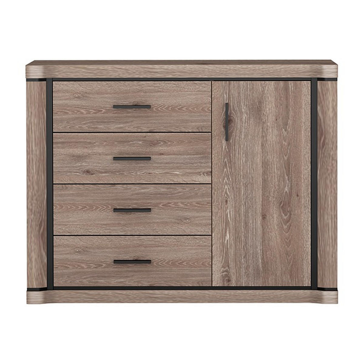 KOMMODE Dallas D-3 117 x 91 x 45 cm Trüffeleiche - Trüffeleichefarben, Holzwerkstoff/Kunststoff (117/91/45cm) - Koseto