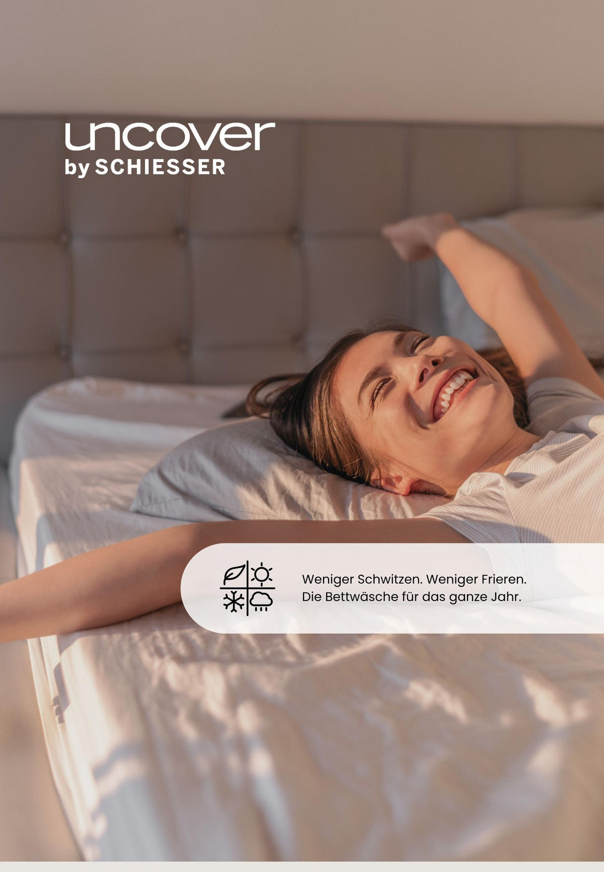 BETTWÄSCHESET Punto - Baumwollsatin - 2-teilig - 135x200cm - Beige - Beige, Textil (135/200cm) - Uncover by Schiesser