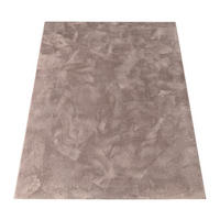 TEPPICH Kurzflor waschbar Einfarbig Wohnzimmer schmutzabweisend Taupe 300x400 - Taupe, Textil (300/400cm) - KADIMA DESIGN
