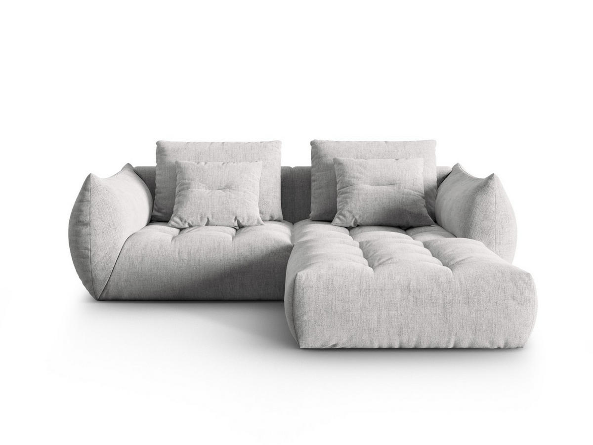 SOFA modular Bloom aus strukturiertem Stoff silber 3 Sitzplätze - Silberfarben, Textil (216/232cm) - Micadoni