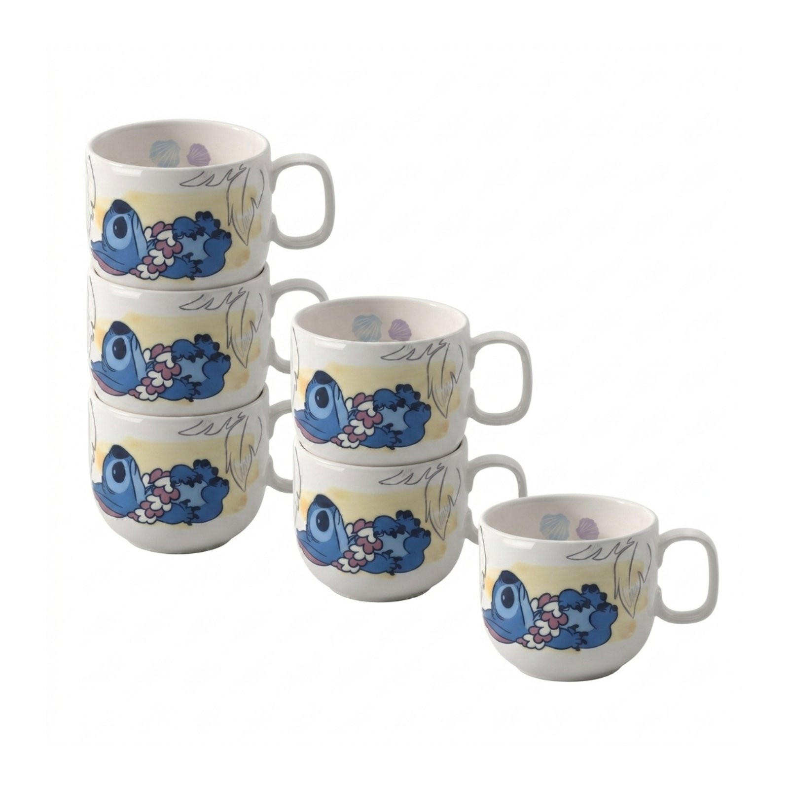 BECHER MIT HENKEL Disney Stitch bunt 170 ml 6er Set - Multicolor, Keramik (170L) - Villeroy & Boch
