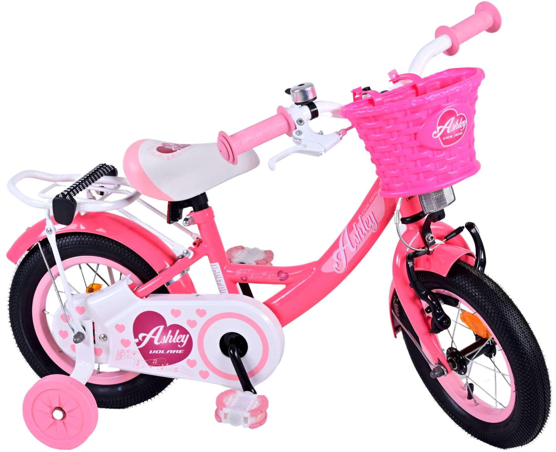 KINDERFAHRRAD Ashley - Mädchen - 12 Zoll - Rücktritt + Handbremse - Rosa - Rosa, Metall (45cm) - TPFSports