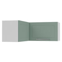 ECKHÄNGESCHRANK Kvantum W14/90/36 Mint Matt / Weiß Matt 90 / 90 / 36cm - Weiß/Mintgrün, Holz/Holzwerkstoff (90/36/90cm) - Feldmann-Wohnen