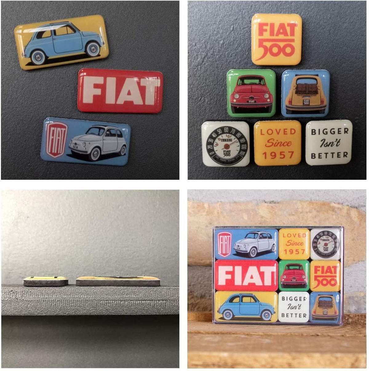 MAGNETSET 9-teilig Fiat Fiat 500 Loved Since 1957 - Multicolor, Metall (9/7/2cm) - Nostalgic-Art