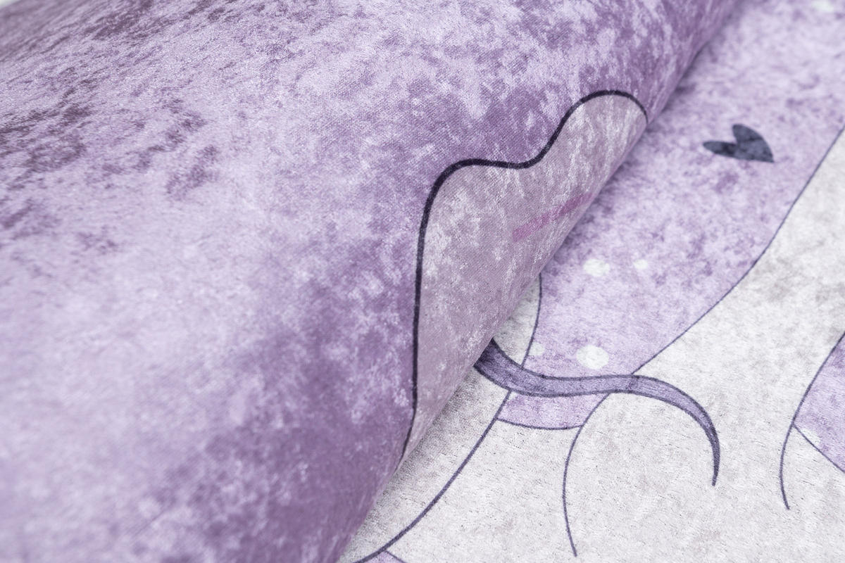 TEPPICH EMMA Violett 80/150 cm - Violett, Kunststoff (80/150cm) - Tapiso