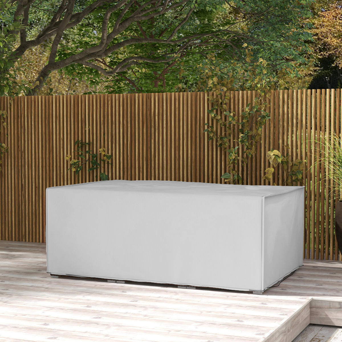 SCHUTZHÜLLE für Gartenmöbel Winterfest Wasserdicht Abdeckung Anti-UV Abdeckplane - Grau, Textil (140/80/210cm) - Outsunny