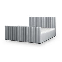 POLSTERBETT CANOVA 160x200 cm mit Bettkästen - Hellgrau - Hellgrau, Holz (160/200cm) - MASSENO