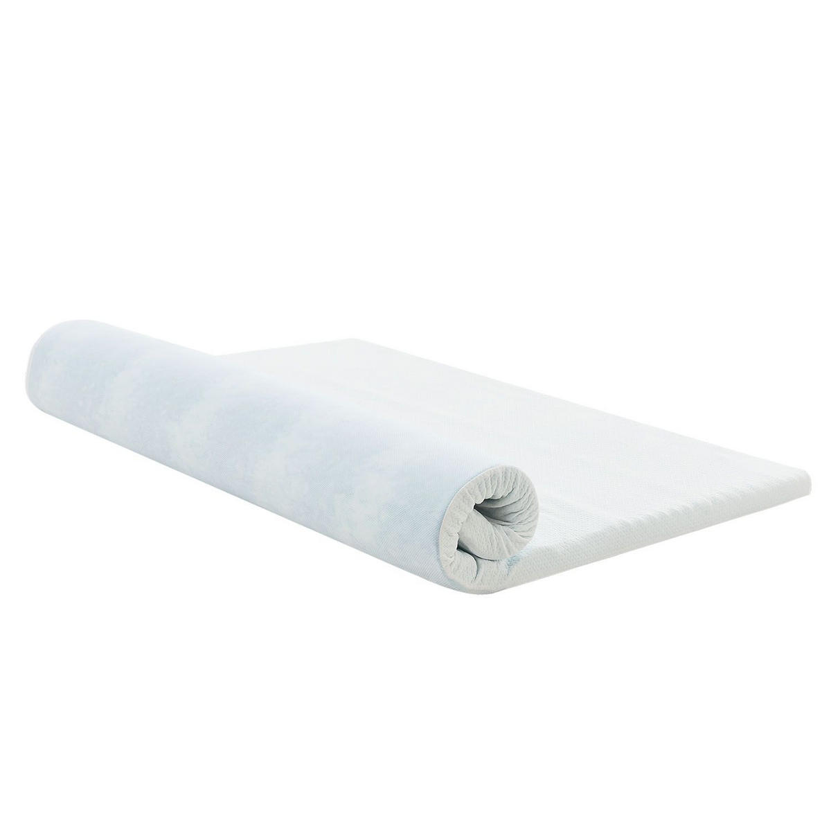 TOPPER 180x200 cm 7-Zonen Matratzenschoner aus Memory Foam - Weiß, Textil (180/200cm) - Juskys