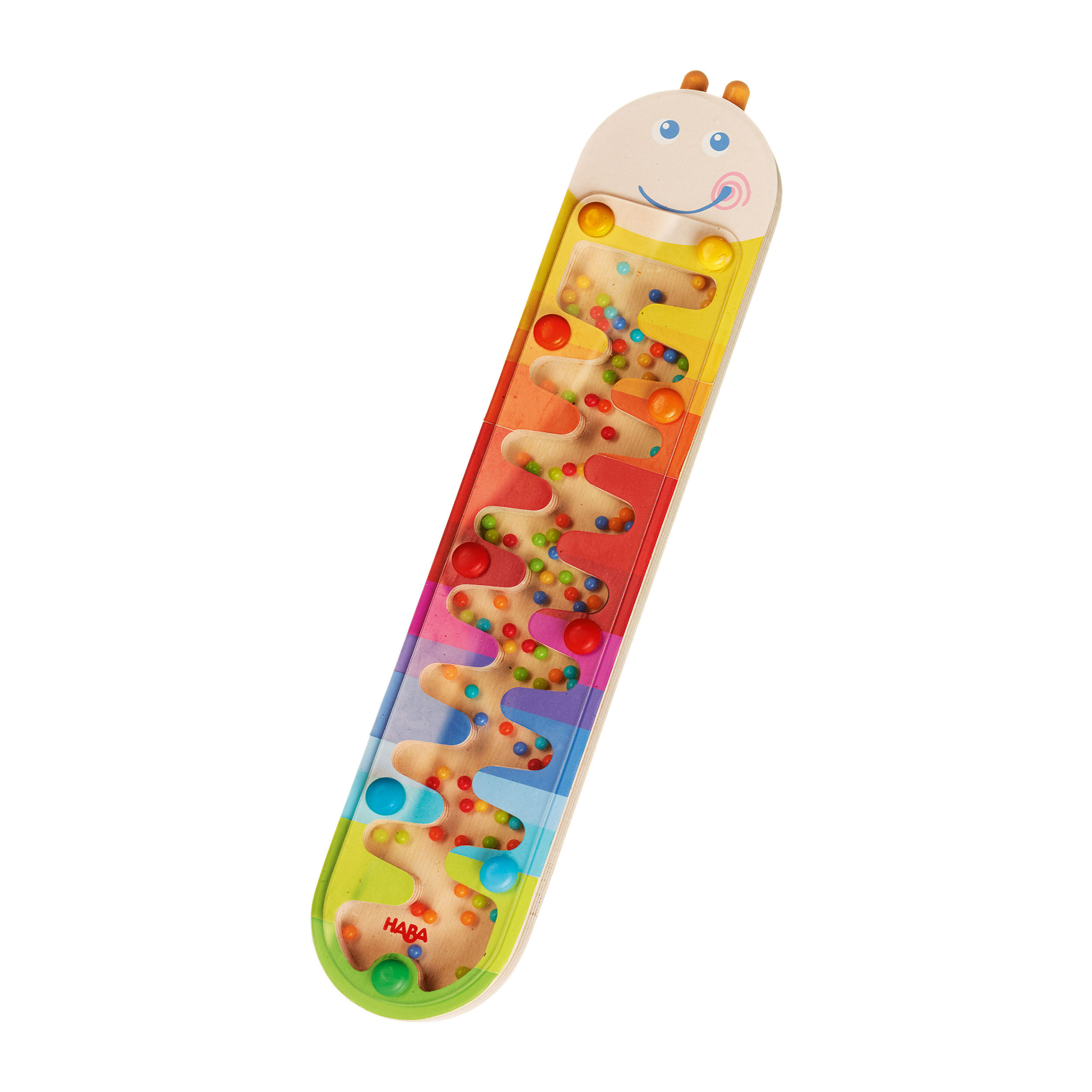 GESCHICKLICHKEITSSPIEL Regenmacher Wurm - Multicolor, Naturmaterialien (8.7/33cm)