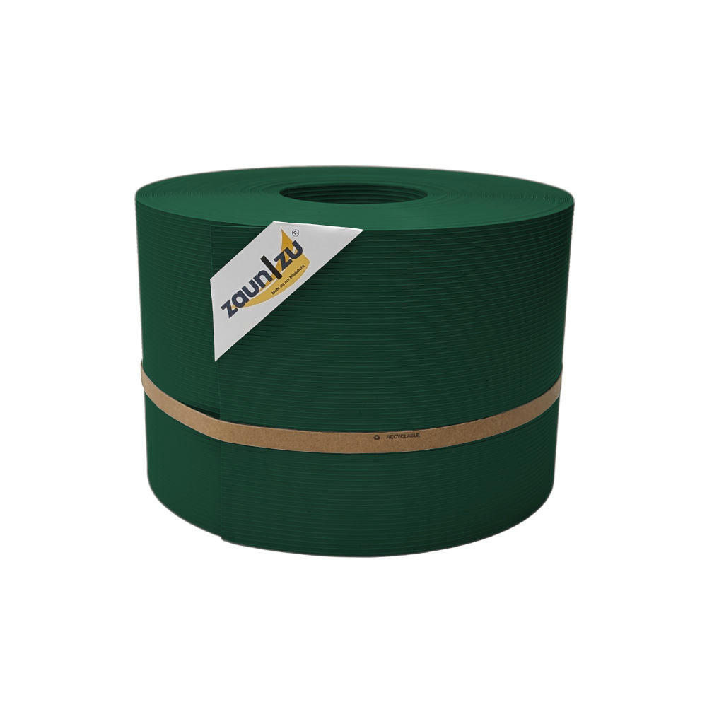 SICHTSCHUTZSTREIFEN Rille PP für Doppelstabmatte Zaunblende Grün 50m - Grün, Kunststoff (5000/19cm) - ZAUN|ZU