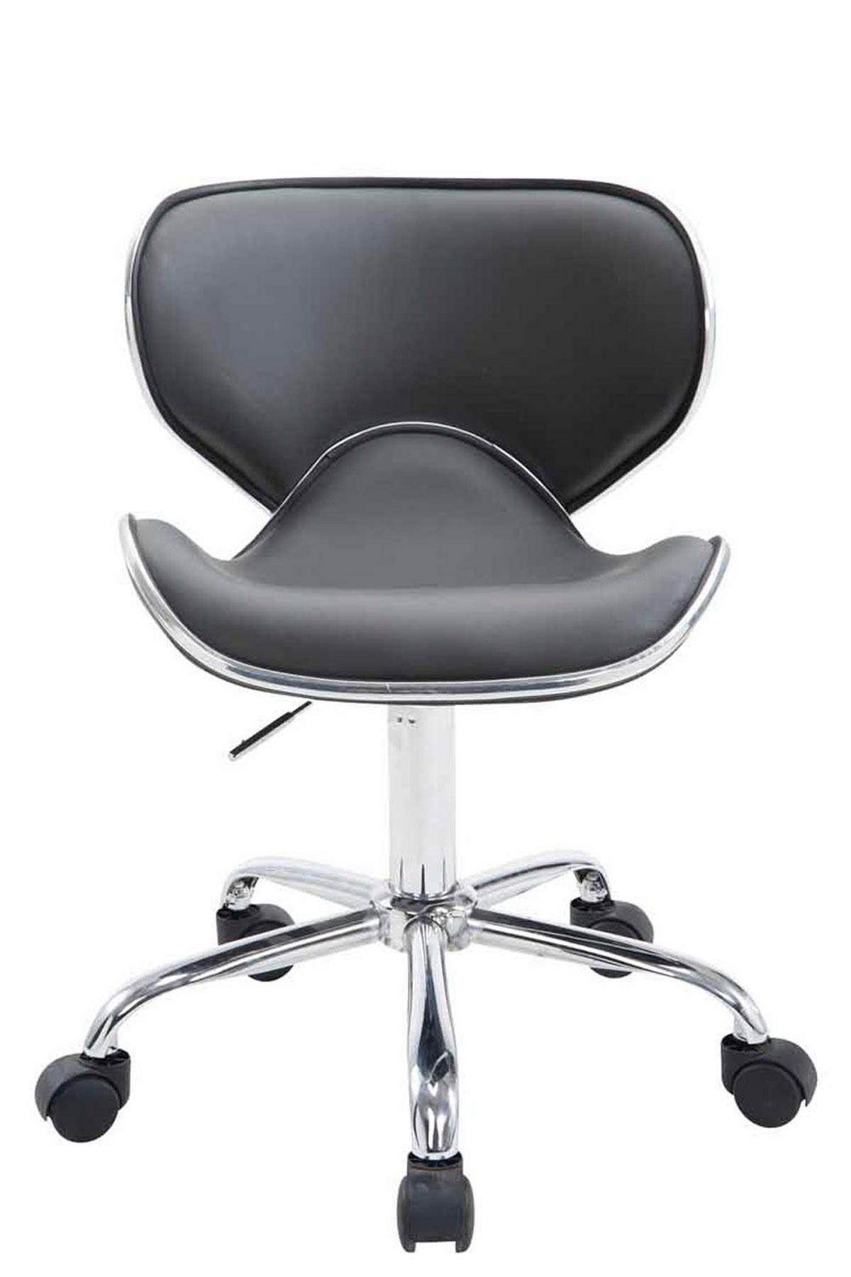 HOCKER Lederlook grau - Chromfarben/Grau, Textil/Metall (47/71/50cm) - CLP