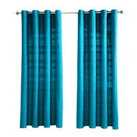 ÖSENVORHANG Rajput blickdicht 2er-Set, 167/182 cm - Petrol, Textil (167/182cm) - Homescapes