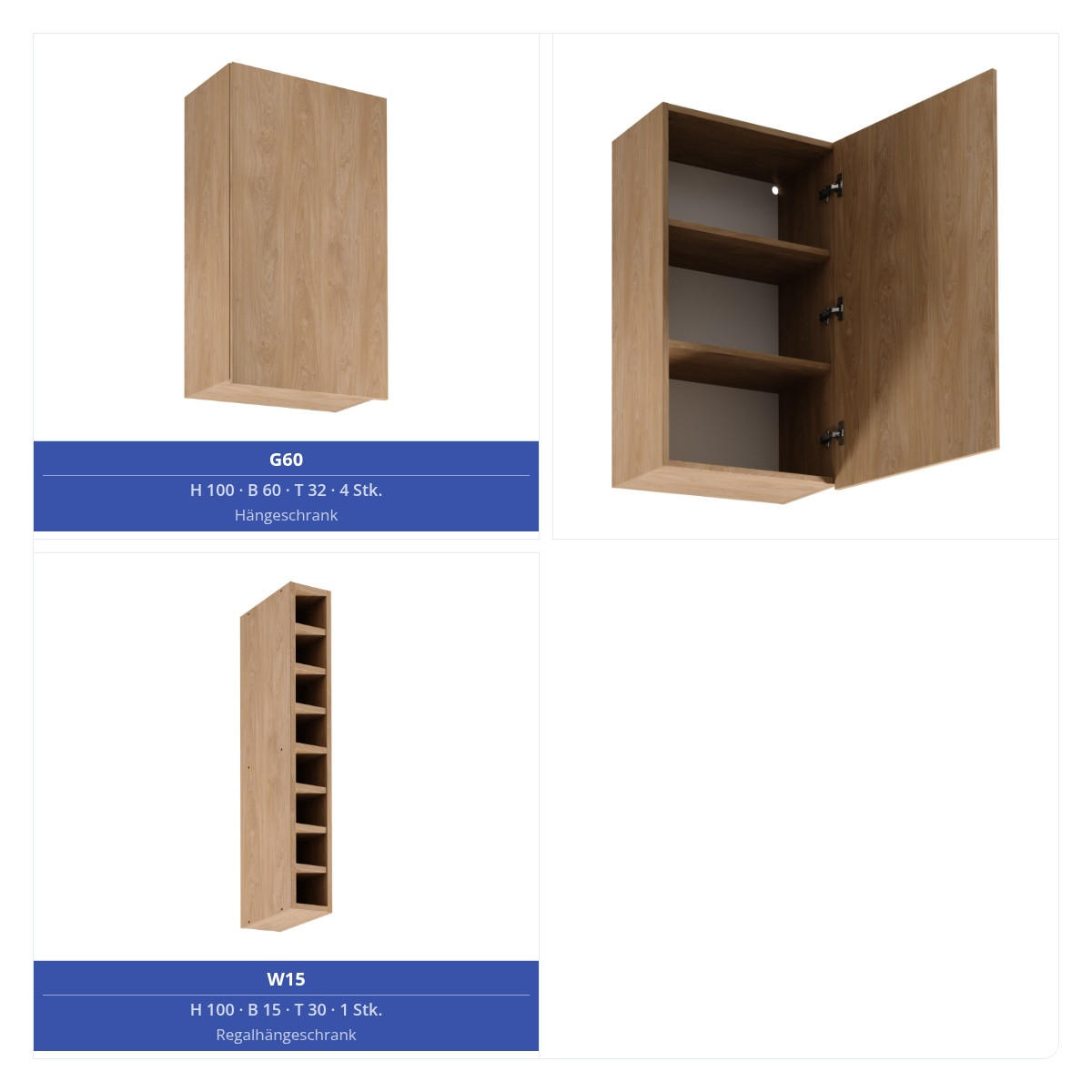 KÜCHENZEILE 315 x 180 cm - Sorento KS14-M315 - in Sonoma Eiche - Sonoma Eiche, Holz (495/247/58cm)
