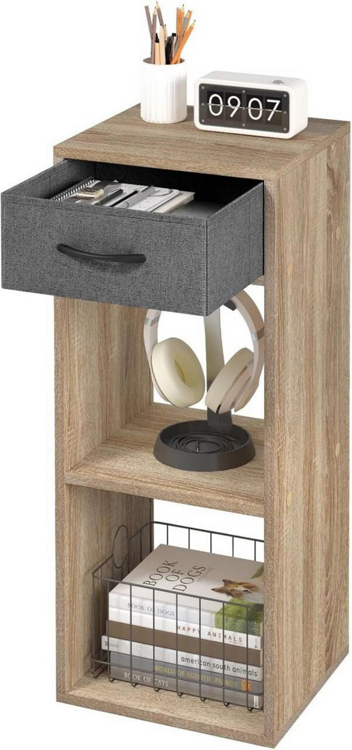 BÜCHERREGAL mit 3 Ebenen, 32.4x80x30 cm, Helle Eiche - Eichefarben, Holzwerkstoff/Textil (32.4/80/30cm) - Woltu