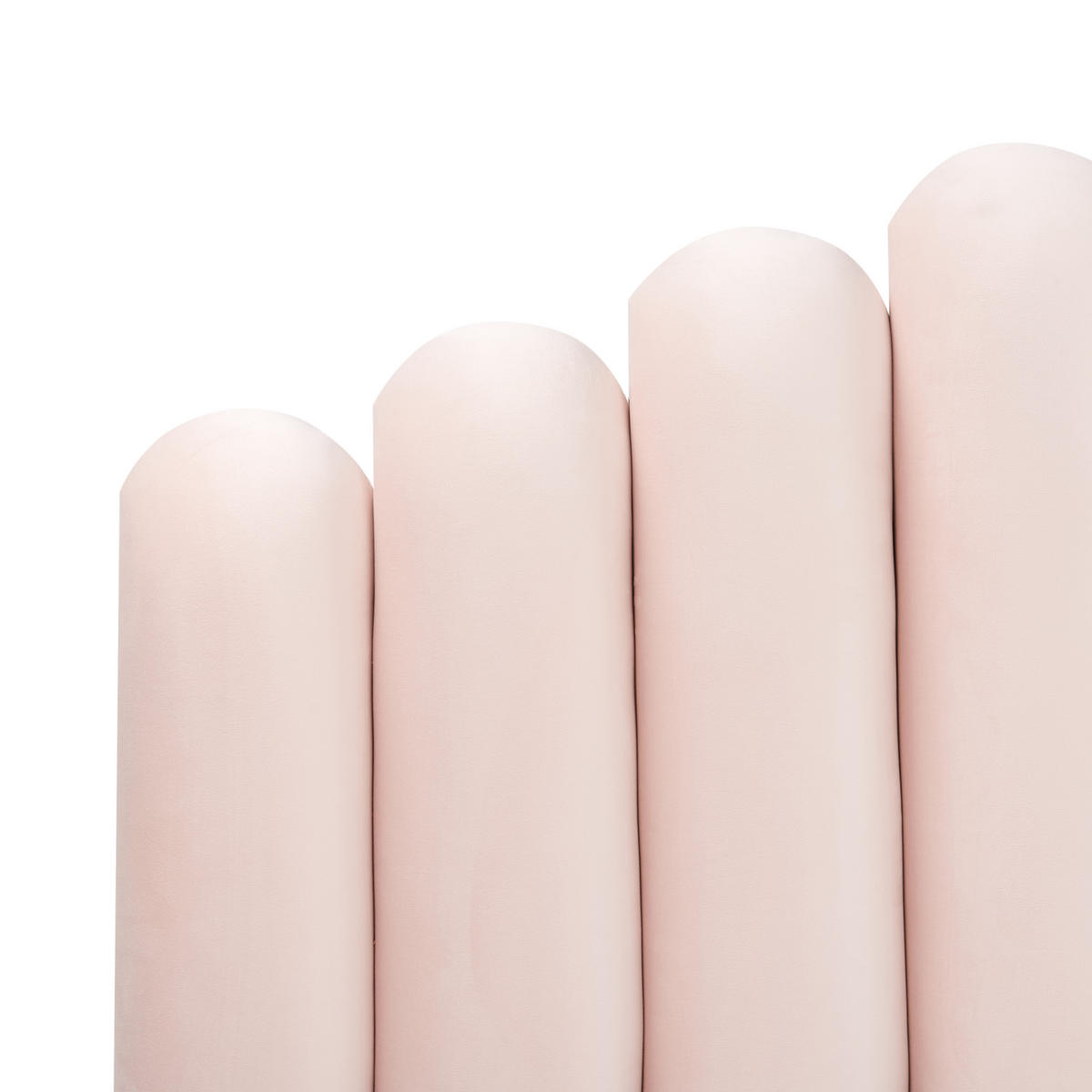 BETT mit Lattenrost 140/200 cm Pastellrosa Vincennes - Pink/Schwarz, Textil (140/200cm) - Beliani