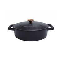 TOPF Schwarz 26/26/7.5 cm BH6493 - Schwarz, Metall (26cm) - Berlinger Haus