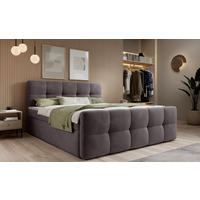 BOXBETT Modena 3 grau 200/200 cm mit Bettkasten - Grau, Textil (200/200cm) - wonello