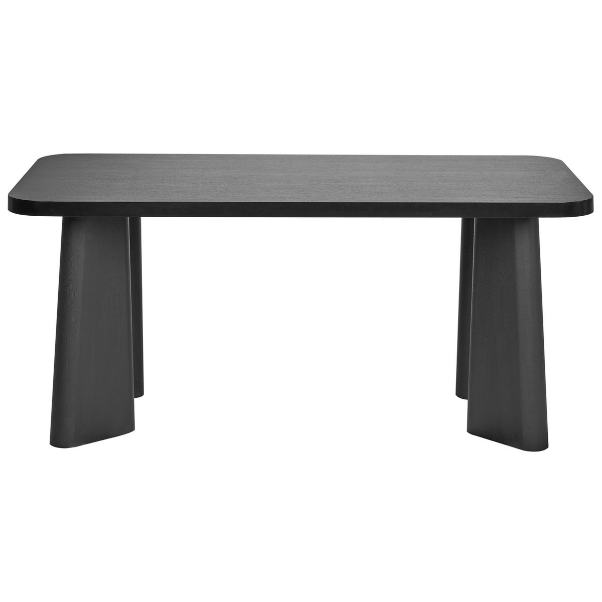 JÍDELNÍ STŮL Černý 180/90 cm Atlin - černá, kompozitní dřevo (180/90/75cm) - Beliani