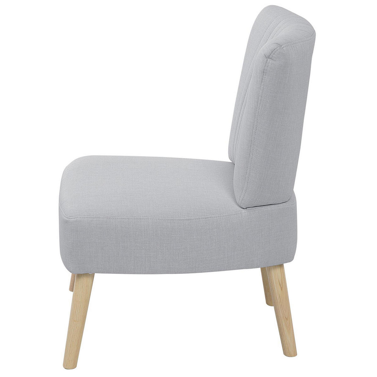 SESSEL Polsterbezug Grau Vaasa - Grau, Holz/Textil (61/85/60cm) - Beliani