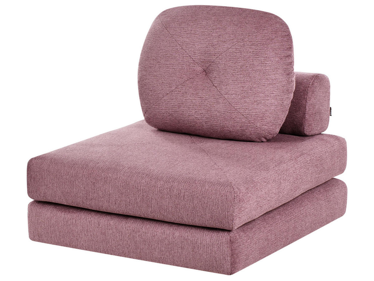 SCHLAFSOFA 81/182 cm Rosa Olden - Pink, Textil (81/54/91cm) - Beliani