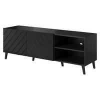 TV-LOWBOARD Abeto 150 - Schwarz/Graphitfarben, Holzwerkstoff/Kunststoff (150/52/42cm) - MIRJAN24