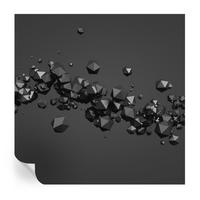 FOTOTAPETE 250x250 cm - Schwarze Klumpen - Weiß, Textil (250/250cm) - Wallfluent