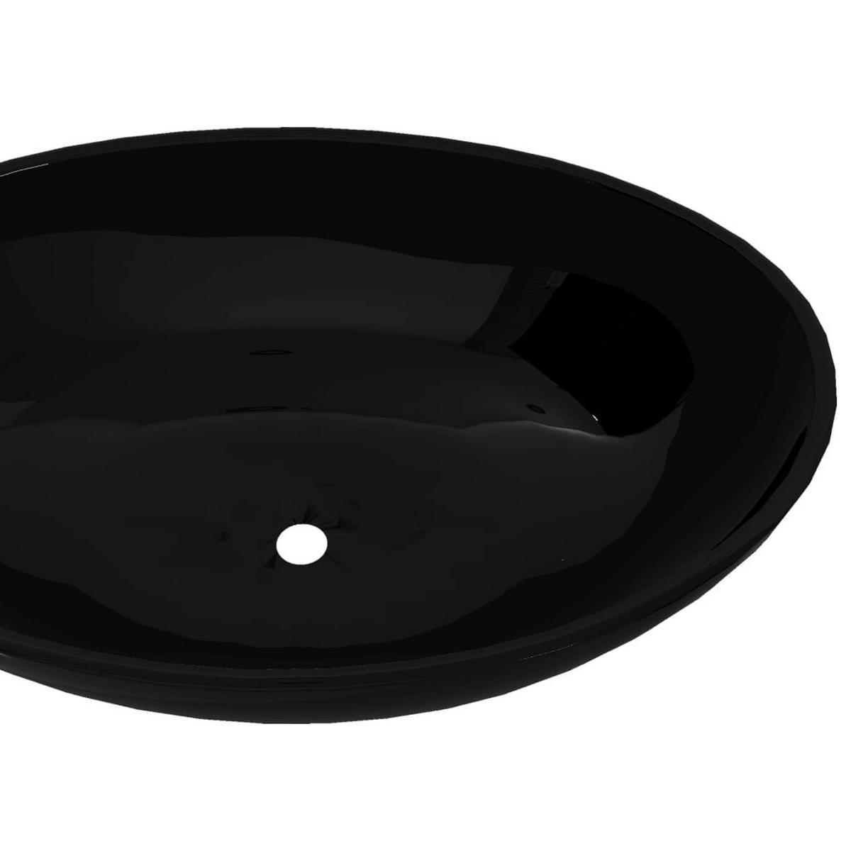 WASCHBECKEN Kotcher 40/33/13.5 cm - Schwarz, Keramik (40/13.5/33cm) - Nettlife