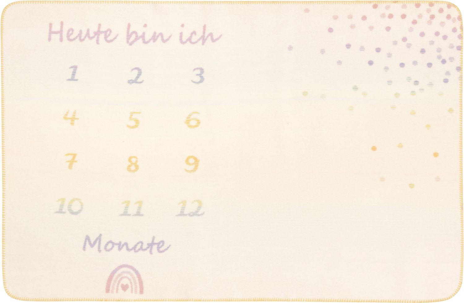KINDERDECKE Lovely & Sweet Milestone 100 x 150cm - Multicolor, Textil (100/150cm) - Biederlack