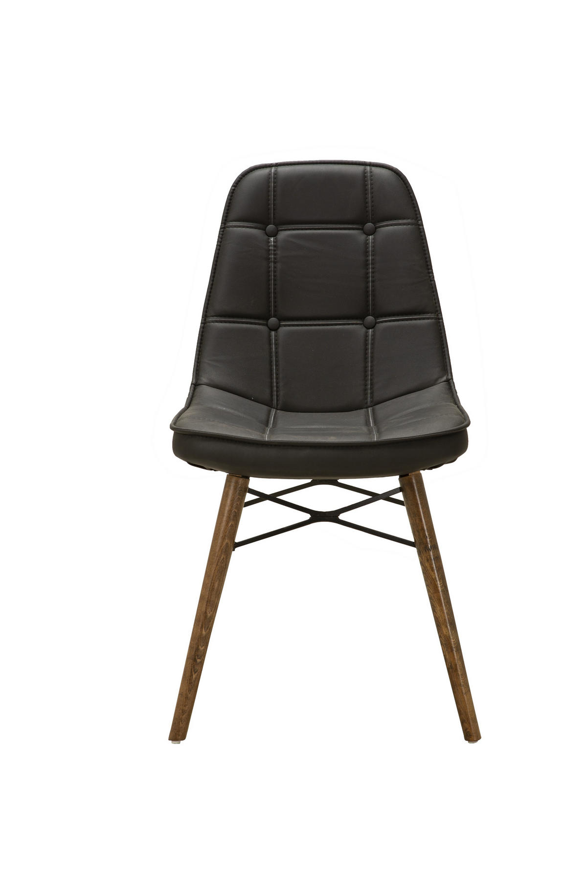 STUHL DENVER mit Holzbeinen - Schwarz, Holz/Textil (46/85/46cm) - Stuhlmann