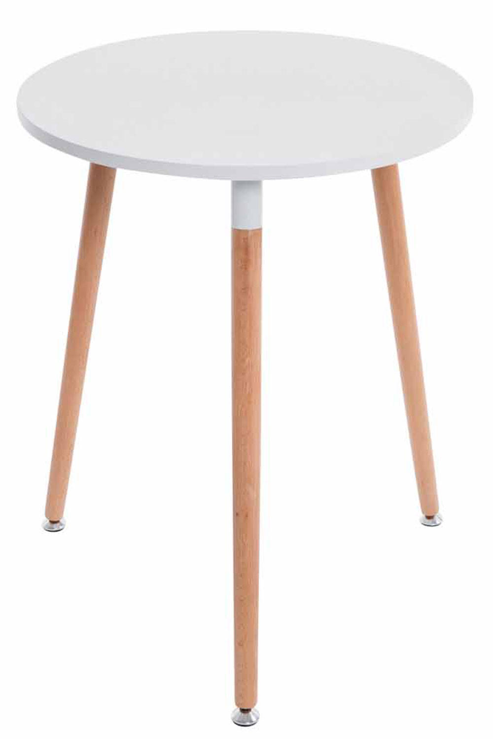 ESSTISCH Ameli rund 60x60x75cm Holz Weiß Küchentisch - Weiß, Holz (60/60/75cm) - DELUKE