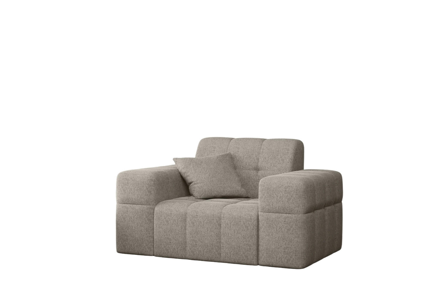SESSEL Serie NIMES Stoff Verita Warmbeige - Creme, Holz (120/82/92cm) - Kaiser Möbel