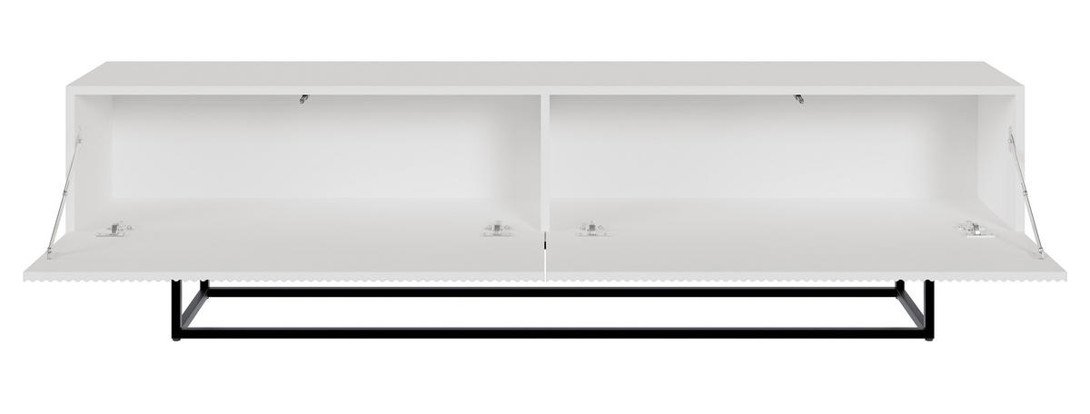 TV-SCHRANK Veldio Weiß Schwarz 175 cm - Schwarz/Weiß, Holzwerkstoff/Metall (175/46.5/31.6cm) - Selsey