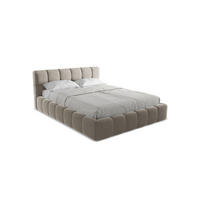 POLSTERBETT mit Bettkasten und Lattenrost 180x228 Grau - Taupe/Schwarz, Kunststoff/Textil (160/200cm) - Makamii