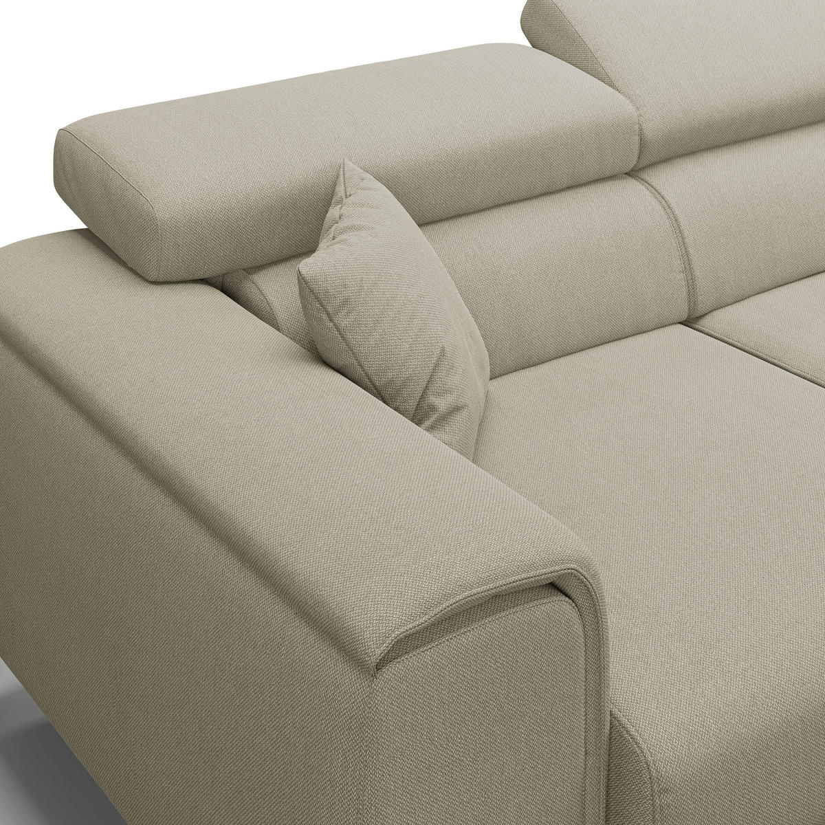 LINEARSOFA Fusion - Creme, Textil (260/74/102cm) - Divani.store