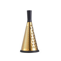 KÜCHENREIBE Modern Kitchen Gold Schwarz 12/12/27.5 cm Metall - Goldfarben/Schwarz, Metall (12/27.5/12cm) - Mondex