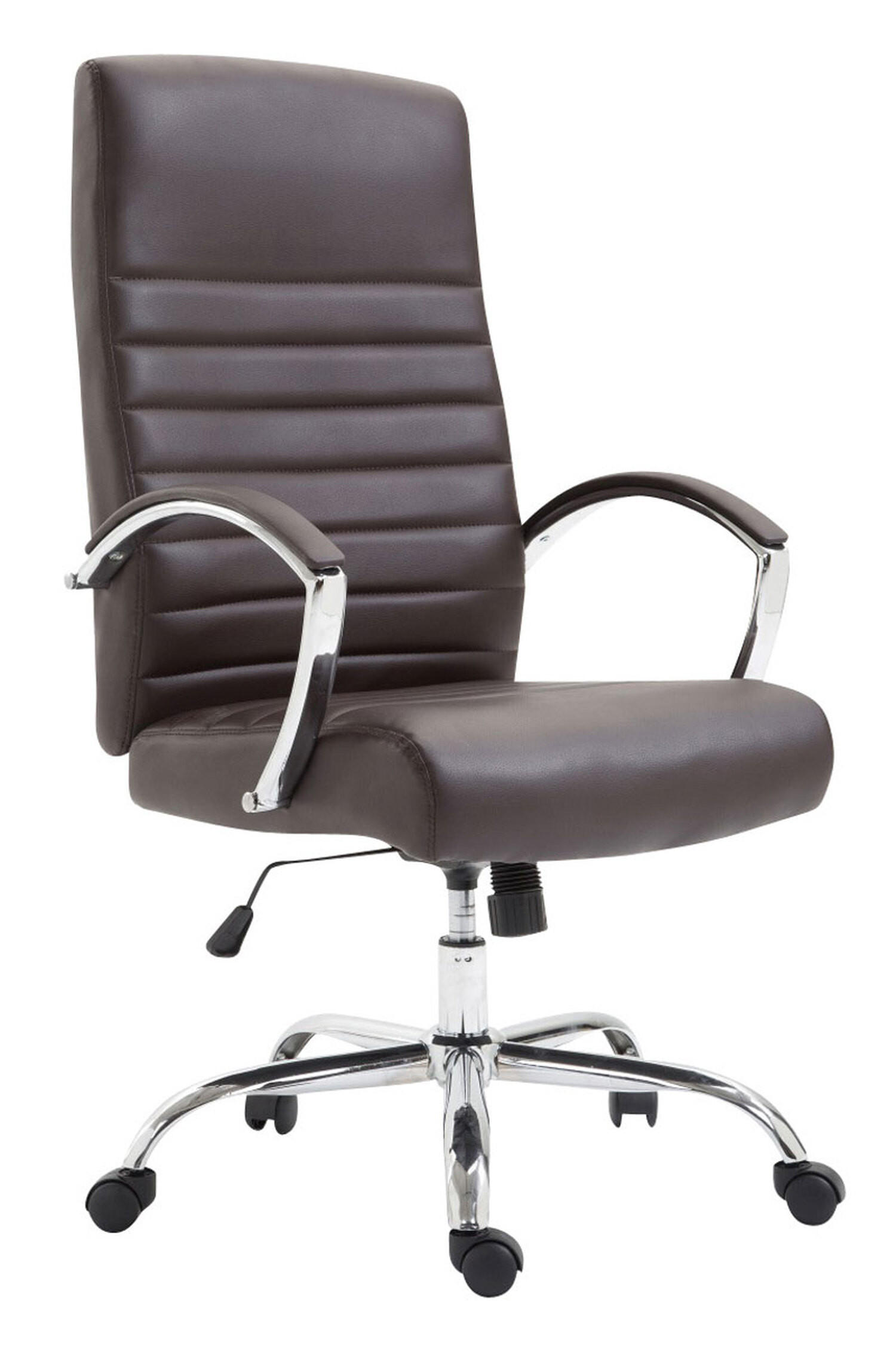 BÜROSTUHL Vallon, Kunstleder Braun - Braun, Textil/Metall (60/118/68cm) - TPFLiving
