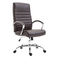 BÜROSTUHL Vallon, Kunstleder Braun - Braun, Textil/Metall (60/118/68cm) - TPFLiving