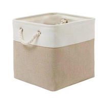 AUFBEWAHRUNGSKORB, Khaki, Baumwoll-Leinen-Mischung, 33 x 33 x 33 cm - Braun, Textil (33/33cm) - Weltevree