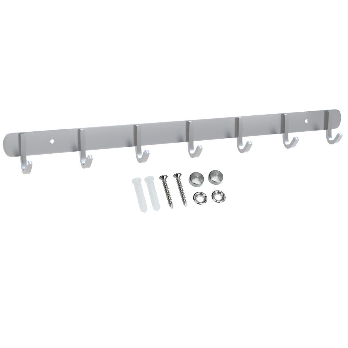 HAKENLEISTE 54/4.7/4.7 cm - Silberfarben, Metall (4.7/4.7/54cm) - Intirilife